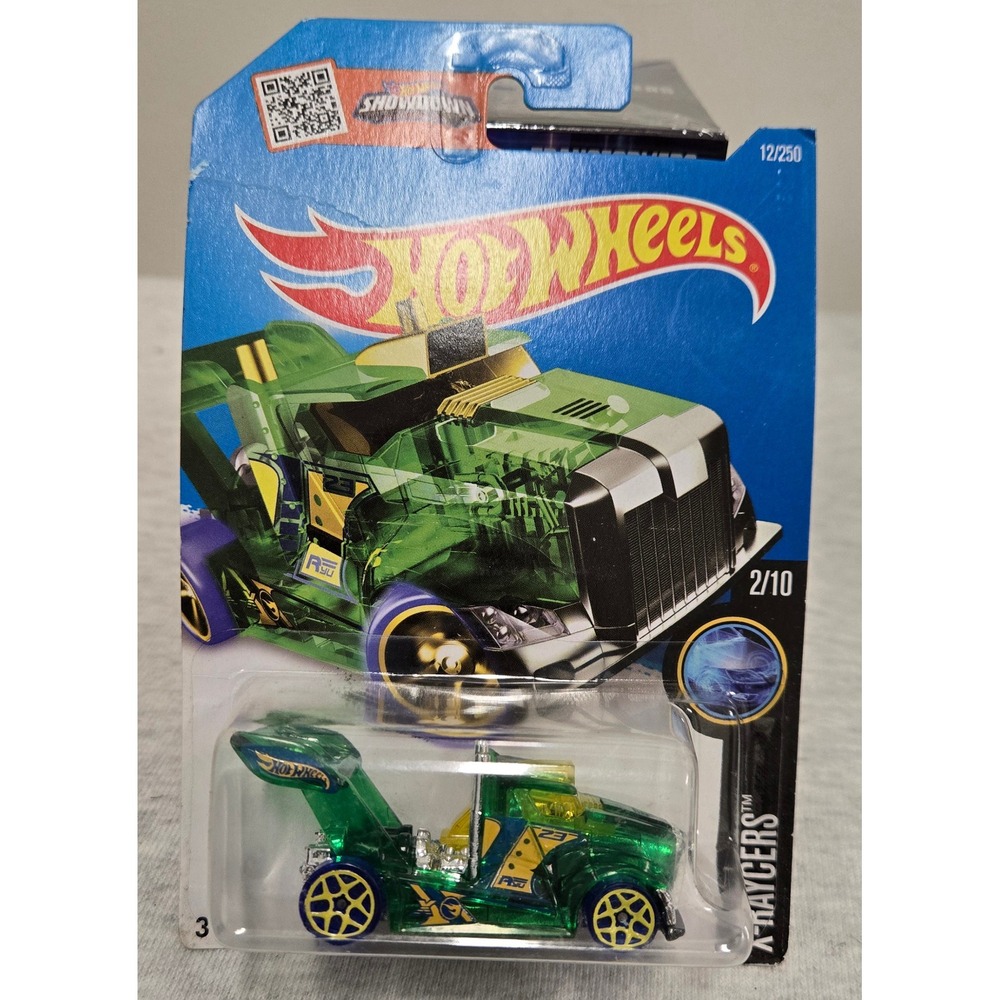 Hot Wheels Rig Storm Green Translucent X-Raycers 2/10 12/250 2016 DHP44